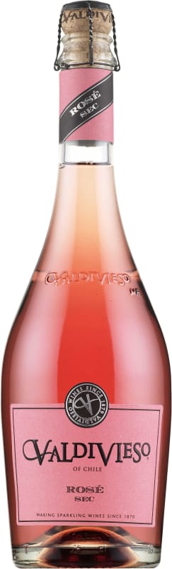 Valdivieso Sparkling Brut Rose Front Bottle Shot
