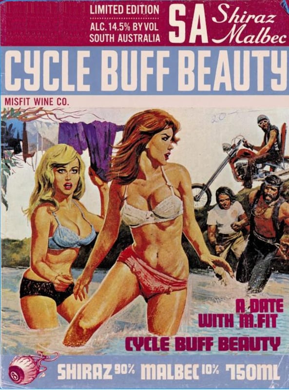 Misfits Wine Co. Cycle Buff Beauty Shiraz Malbec 2017 Front Label