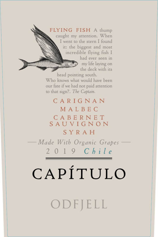 Odfjell Capitulo Flying Fish Carignan Cabernet Sauvignon Malbec 2019 Front Label