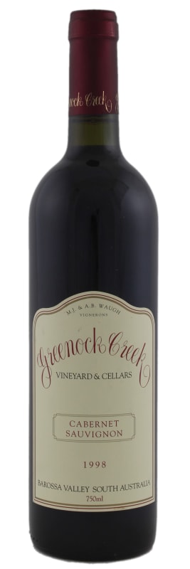 Greenock Creek Cabernet Sauvignon 1998 Front Bottle Shot