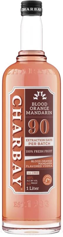 Charbay Blood Orange Mandarin Vodka (1 Liter) Front Bottle Shot