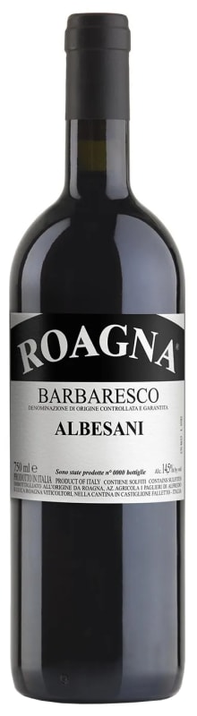 Roagna Barbaresco Albesani 2019 Front Bottle Shot