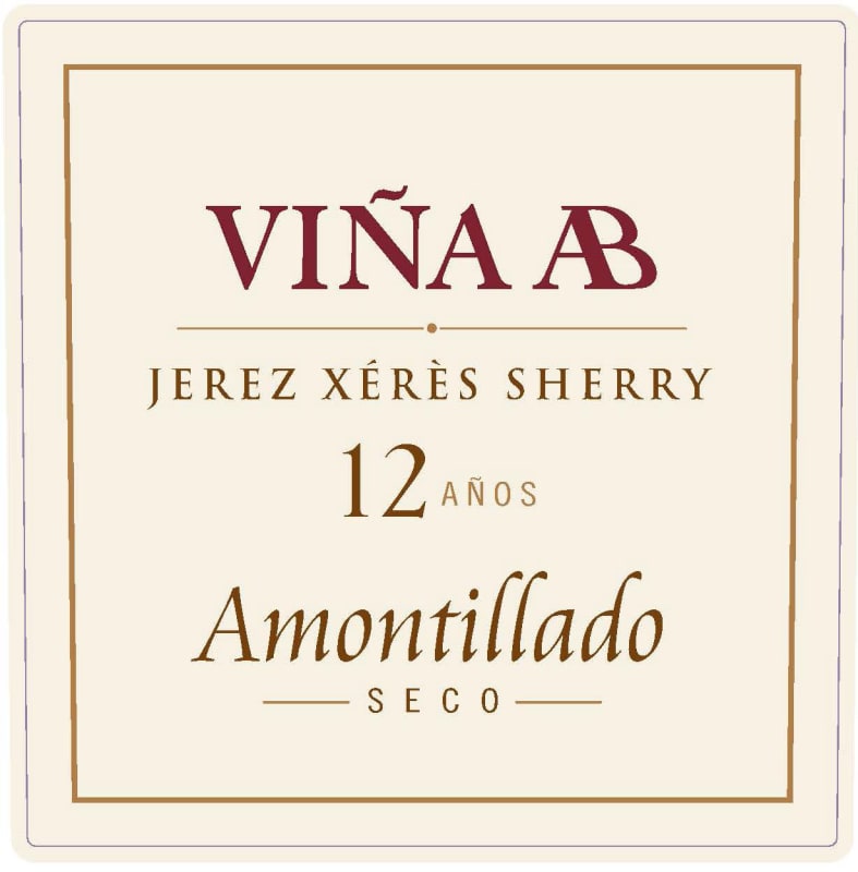 Gonzalez Byass Vina AB Amontillado Sherry (375ML half-bottle) Front Label