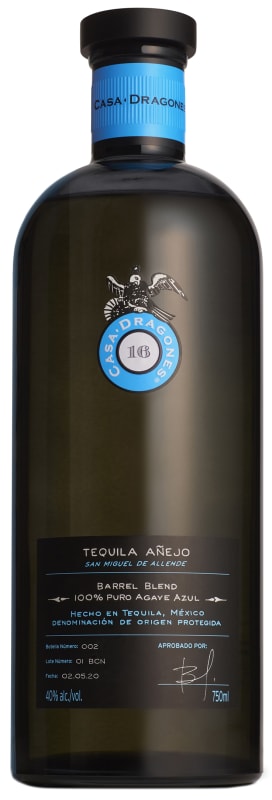 Casa Dragones Barrel Blend Anejo Tequila Front Bottle Shot