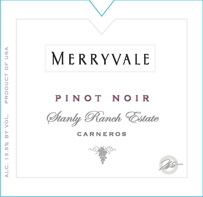 Merryvale Stanly Ranch Estate Pinot Noir 2012 Front Label