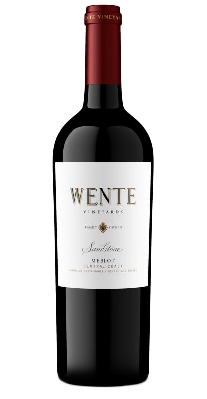Wente Sandstone Merlot 2022 Front Bottle Shot