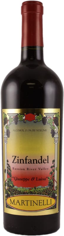 Martinelli Giuseppe and Luisa Zinfandel 2016 Front Bottle Shot