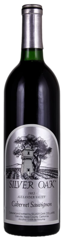 Silver Oak Alexander Valley Cabernet Sauvignon 1983 Front Bottle Shot