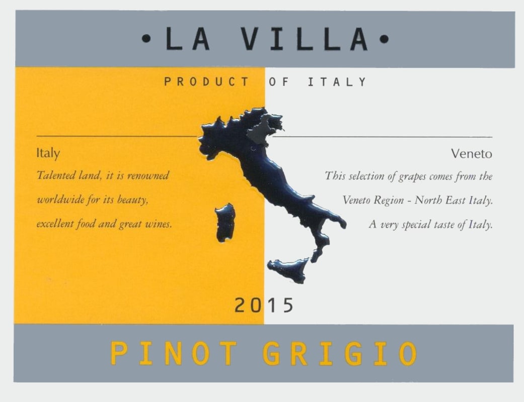 La Villa Pinot Grigio 2015 Front Label