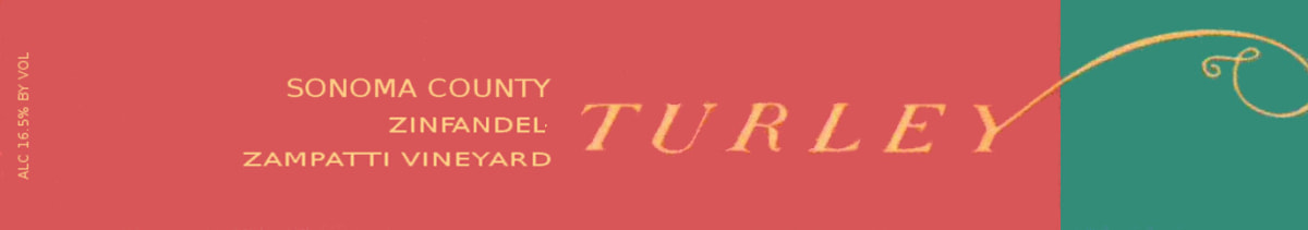 Turley Zampatti Vineyard Zinfandel 2008 Front Label