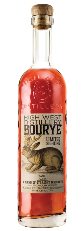 High West Distillery Bourye Whiskey Front Bottle Shot