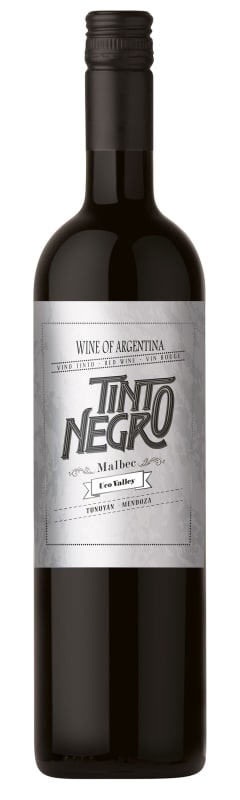 TintoNegro Uco Valley-Mendoza Malbec 2018 Front Bottle Shot