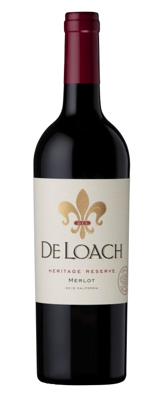 DeLoach Heritage Reserve Merlot 2018 Front Bottle Shot