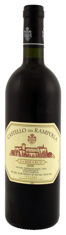 Castello dei Rampolla Sammarco 2000 Front Bottle Shot