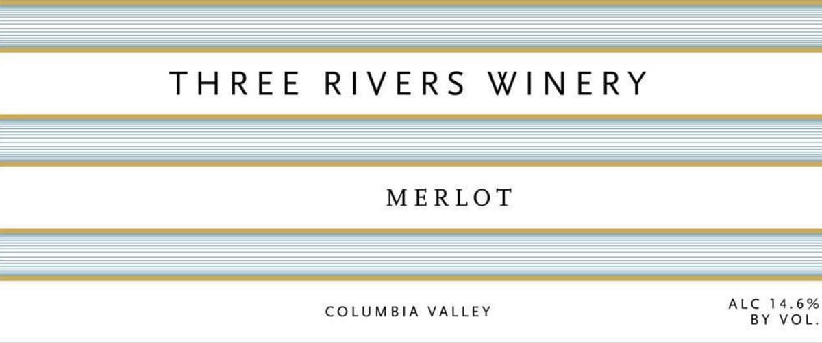 Three Rivers Columbia Valley Merlot 2013 Front Label