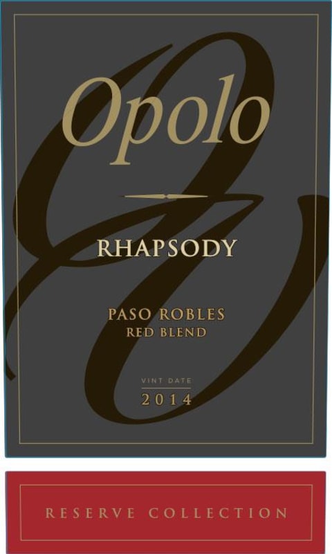 Opolo Rhapsody 2014 Front Label