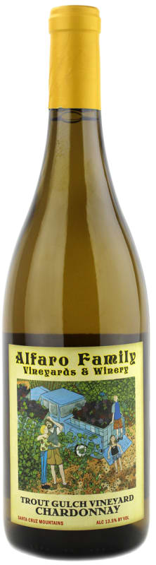 Alfaro Family Trout Gulch Vineyard Chardonnay 2017 Front Bottle Shot