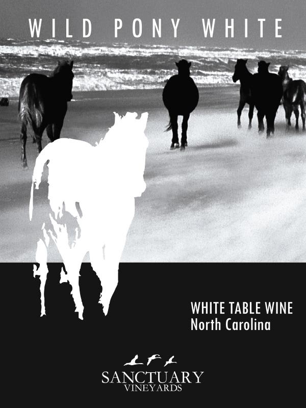 Sanctuary Vineyards Wild Pony White Front Label