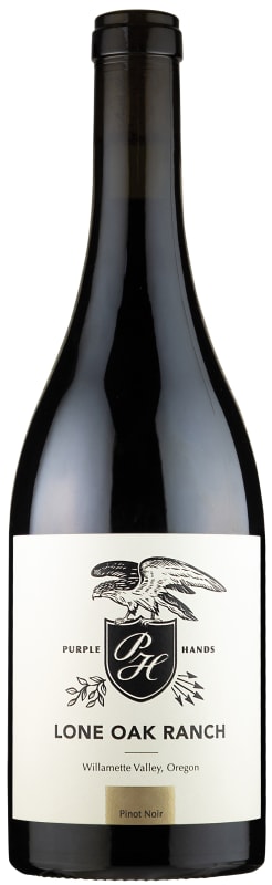 Purple Hands Lone Oak Pinot Noir 2022 Front Bottle Shot