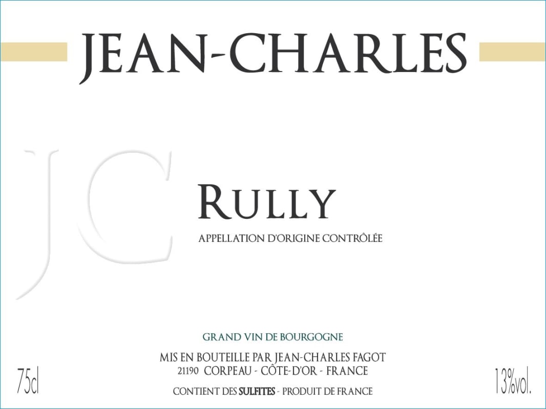 Domaine Jean-Charles Rully Blanc 2020 Front Label