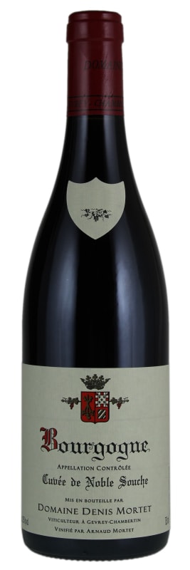 Denis Mortet Bourgogne Cuvee de Noble Souche Rouge 2018 Front Bottle Shot