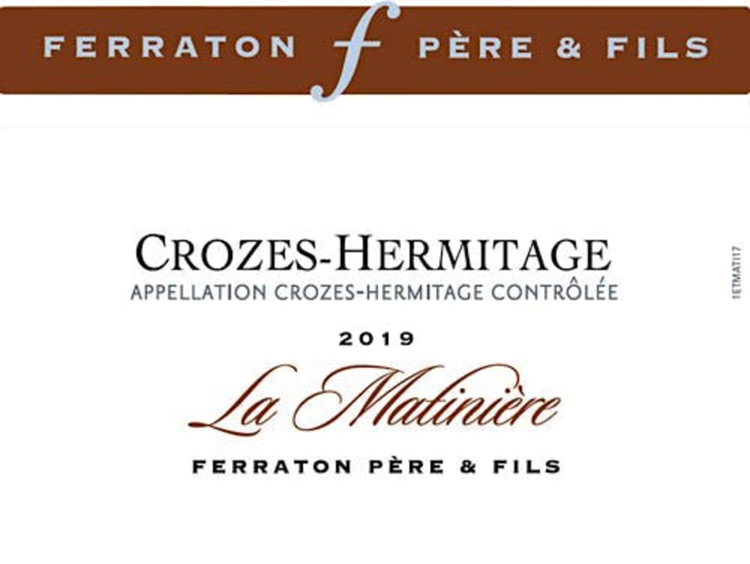 Ferraton Pere & Fils Crozes-Hermitage La Matiniere 2019 Front Label