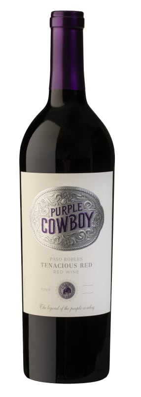 Purple Cowboy Tenacious Red Blend 2018 Front Bottle Shot