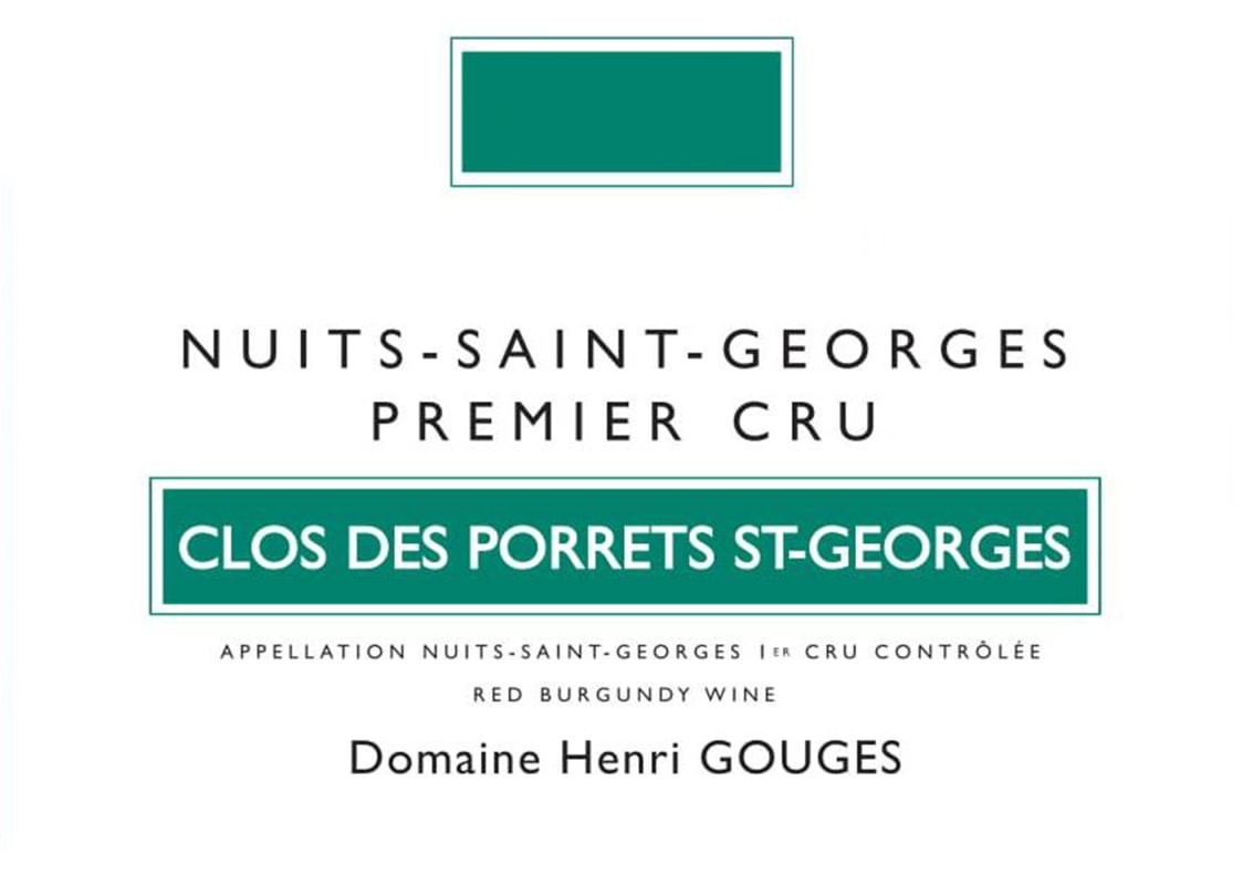 Domaine Henri Gouges Nuits-St-Georges Clos des Porrets St. Georges Premier Cru (375ML) 2022 Front Label