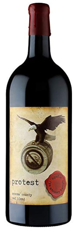 Chateau Diana Protest Red Blend Aged in Rye Whiskey Barrels 2016 Front Bottle Shot