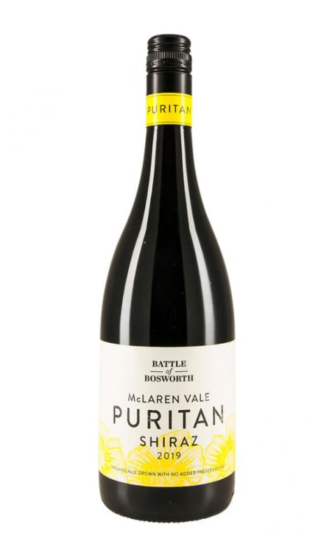 Battle of Bosworth Wines Puritan Shiraz 2019 Front Bottle Shot