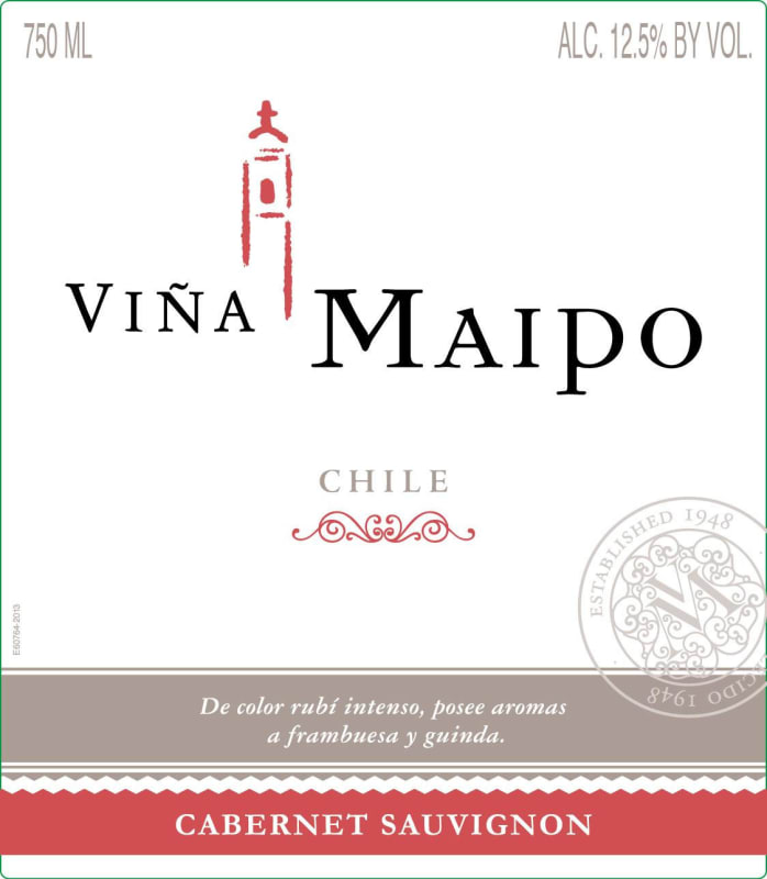 Vina Maipo Cabernet Sauvignon 2016 Front Label