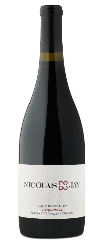 Nicolas-Jay L'Ensemble Willamette Valley Pinot Noir 2022 Front Bottle Shot