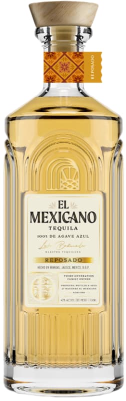 El Mexicano Reposado Tequila Front Bottle Shot