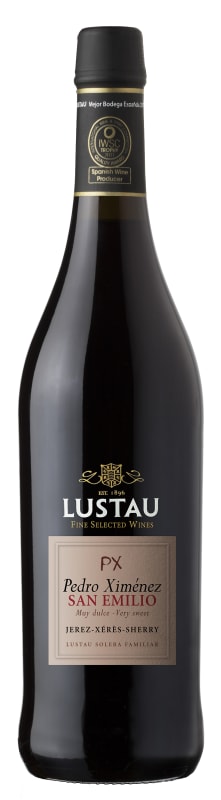 Lustau Pedro Ximenez San Emilio Sherry (375ML half-bottle) Front Bottle Shot