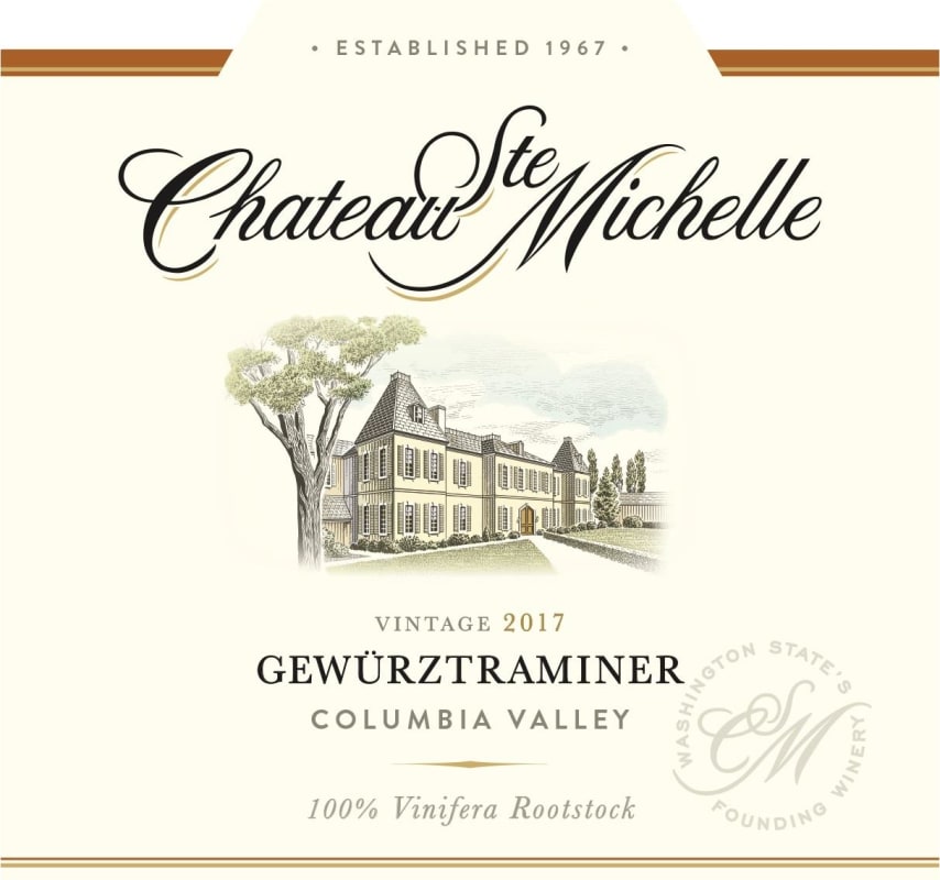 Chateau Ste. Michelle Gewurztraminer 2017 Front Label