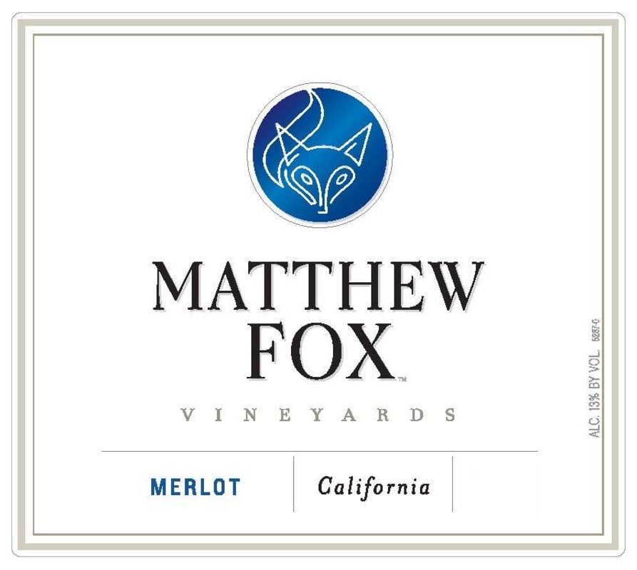 Matthew Fox Matthew Fox Merlot , California 2012 Front Label