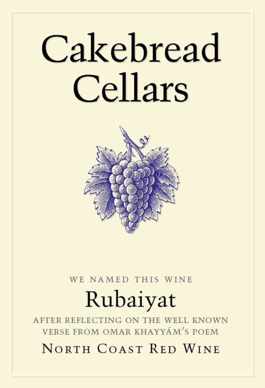 Cakebread Rubaiyat Red 2018 Front Label
