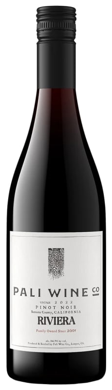 Pali Wine Co Riviera Pinot Noir 2022 Front Bottle Shot
