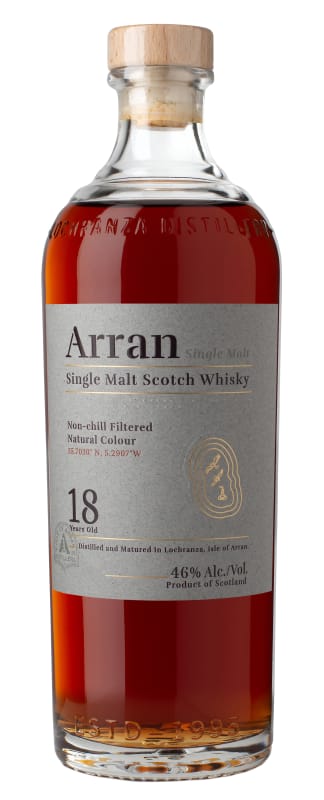 Arran 18 Year Single Malt Scotch Whisky (700ML) Front Bottle Shot