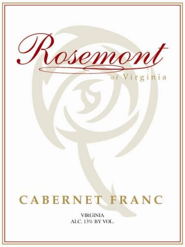 Rosemont of Virginia Cabernet Franc 2013 Front Label