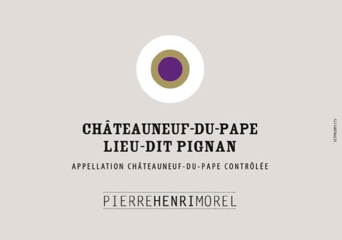 Pierre Henri Morel Chateauneuf-du-Pape Lieu-Dit Pignan 2013 Front Label
