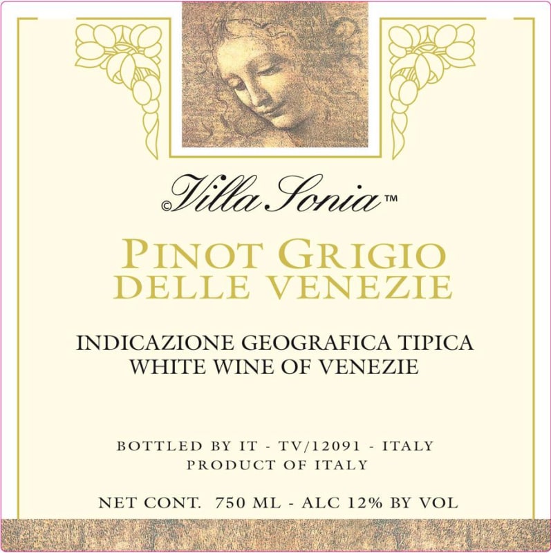 Villa Sonia Pinot Grigio 2016 Front Label