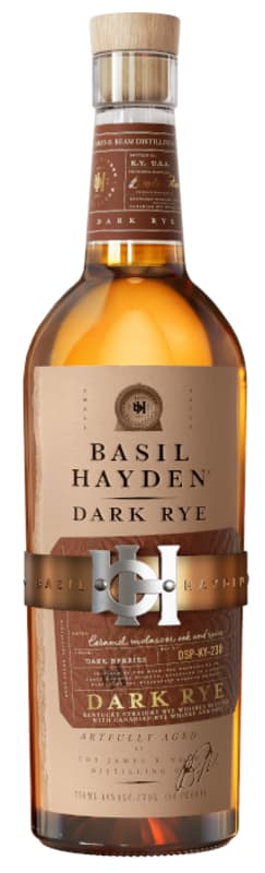 Basil Hayden Dark Rye Whiskey Front Bottle Shot