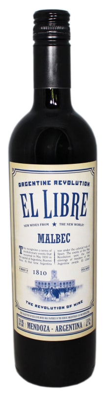Revolution Wine Company El Libre Malbec 2017 Front Bottle Shot
