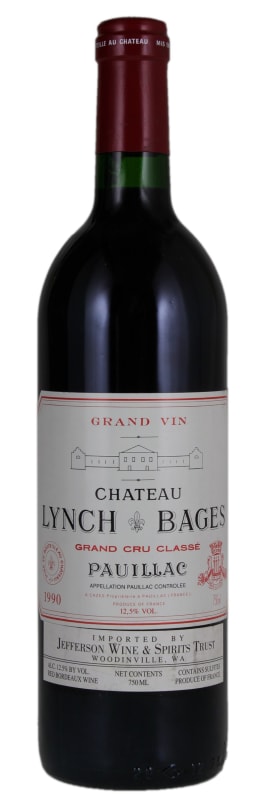 Chateau Lynch-Bages 1990 Front Bottle Shot