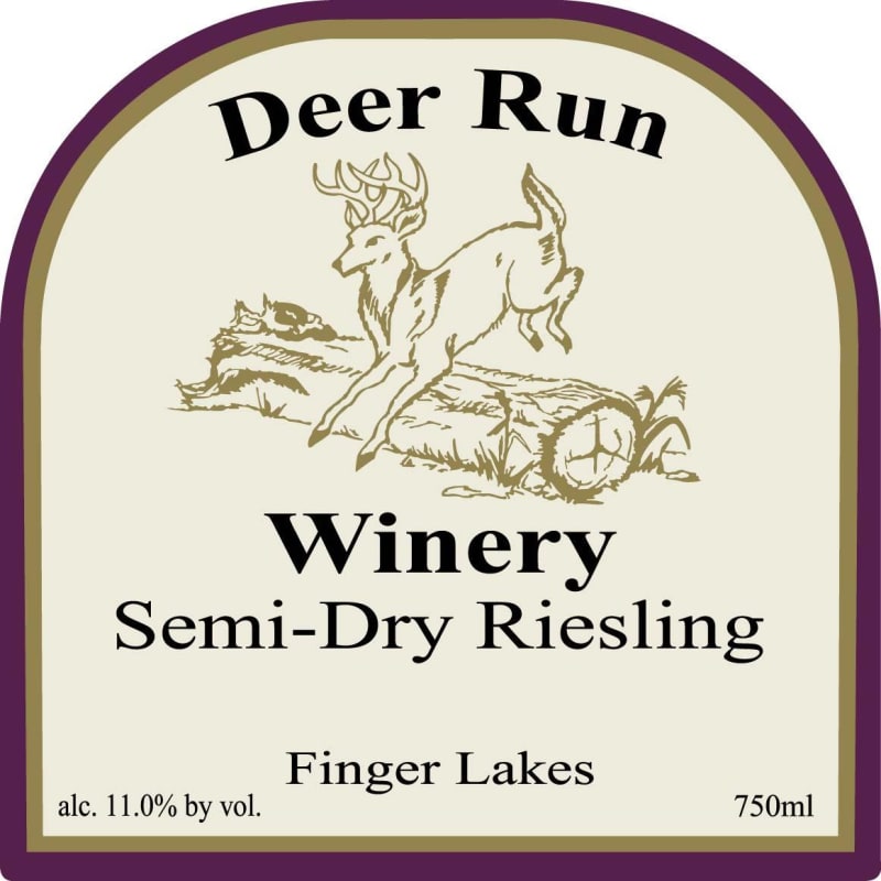 Deer Run Winery Semi Dry Riesling 2009 Front Label