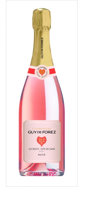 Champagne Guy de Forez Brut Rose Front Bottle Shot