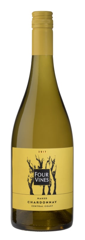 Four Vines Central Coast Naked Chardonnay 2017 Front Bottle Shot