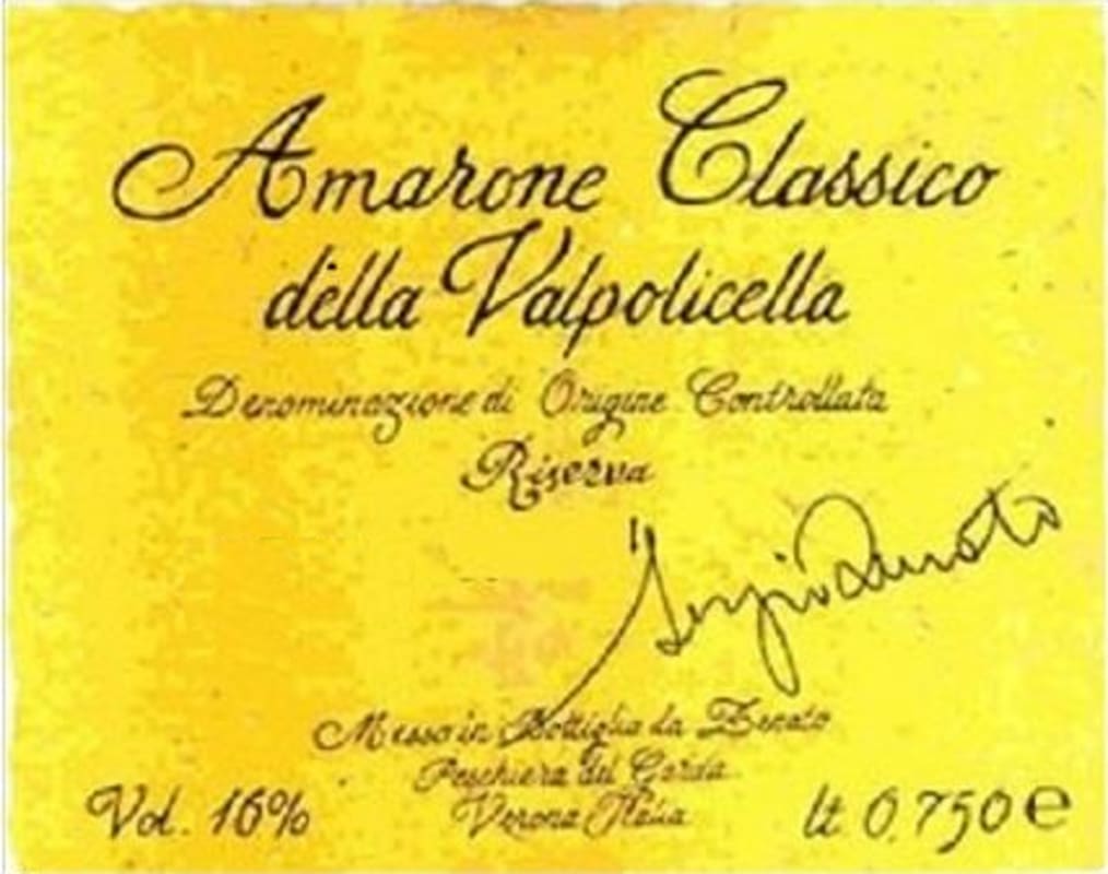 Zenato Amarone della Valpolicella Classico Riserva 2012 Front Label