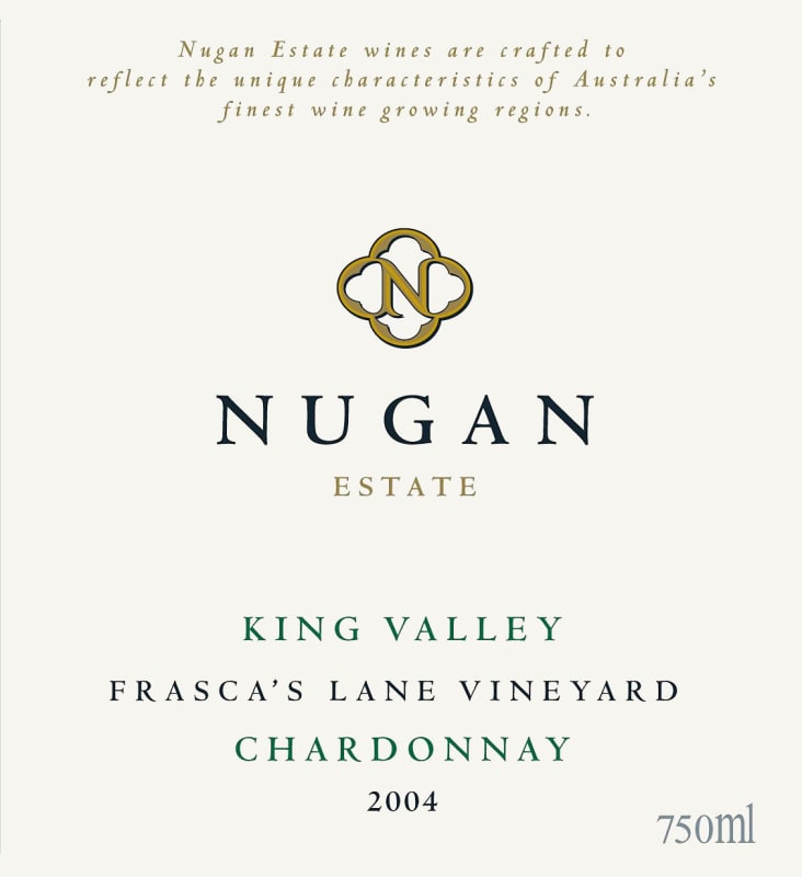 Nugan Estate Frasca's Lane Vineyard Chardonnay 2004 Front Label